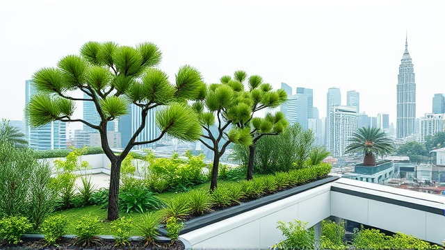 李显龙带头在屋顶上植树，打造“大自然里的城市”