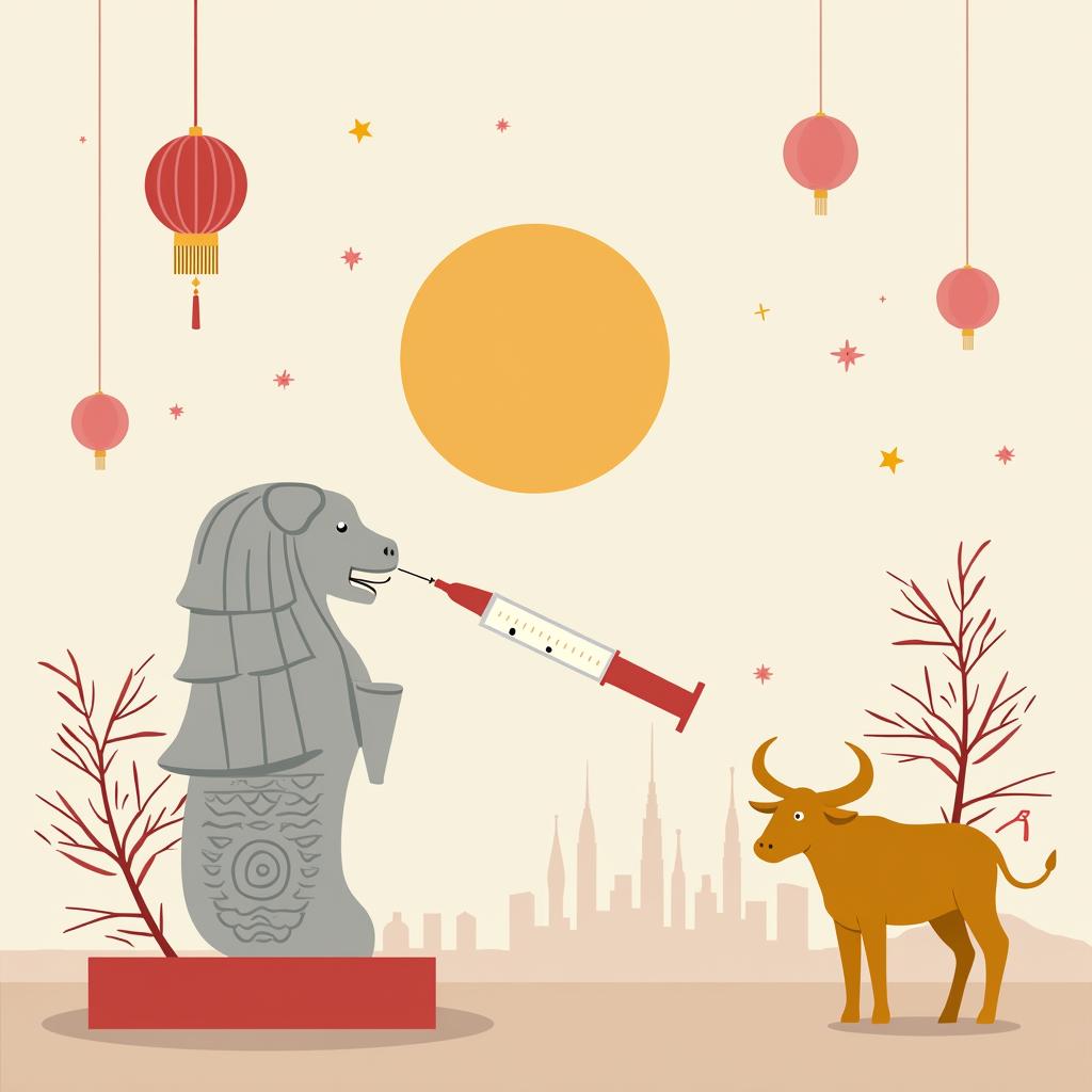 李显龙除夕大拜年，“金牛”带来希望，也带来疫苗！
