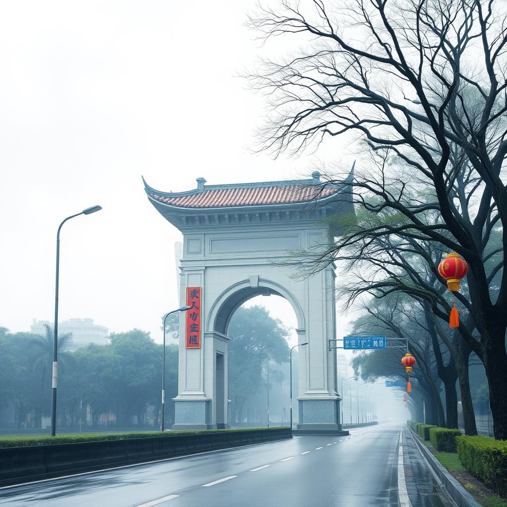 大寒节气中的南大老牌坊：修复中的历史印记
