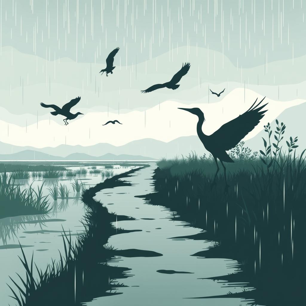 双溪布洛湿地苍鹭观察：雨中跋涉的期待