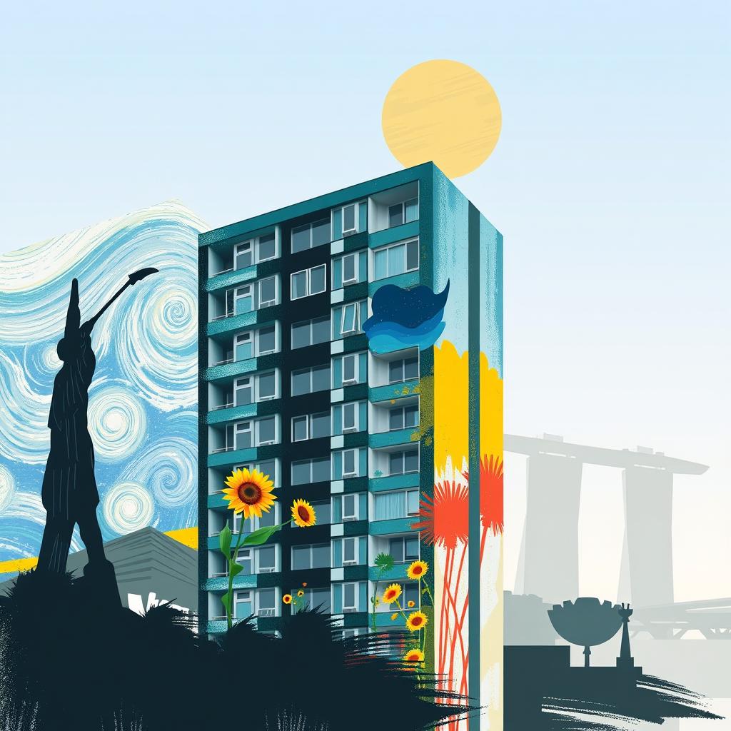 麦波申梵高主题壁画翻修：社区画廊焕新颜