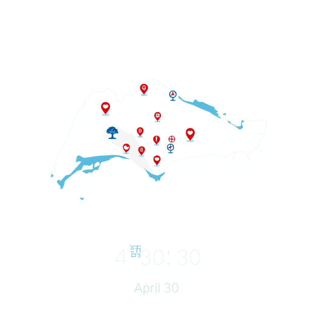 新加坡三政党4月30日晚上举办七场群众大会
