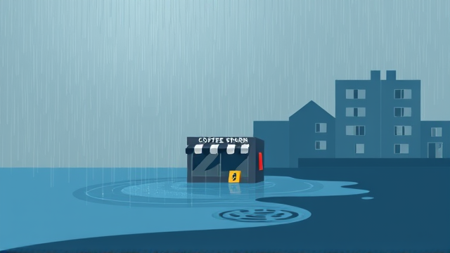 义顺咖啡店暴雨积水深至脚踝影响生意