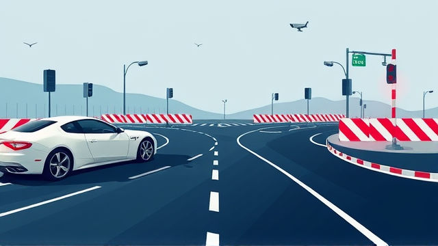 马赛地驾驶员疑逃避路障飙车后弃车逃跑