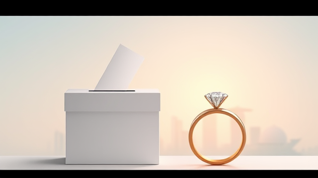 大喜之日遇投票日：新娘婚纱投票感动人心