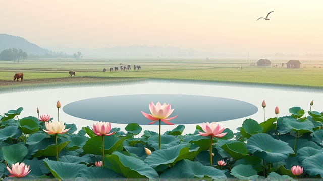 泰国博他仑莲花湖：清晨赏花的最佳去处