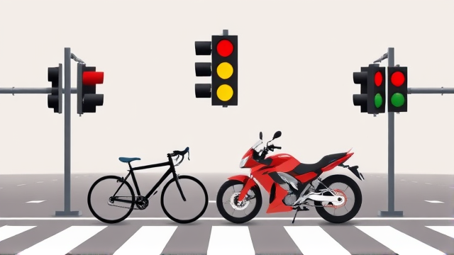 妇女骑车载孩闯红灯致事故，骑士受伤