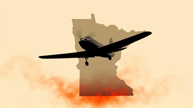 美国明尼苏达州小型飞机坠毁致住宅起火