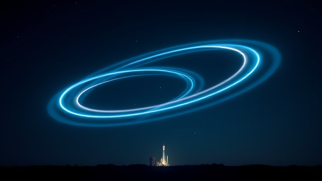 SpaceX火箭发射引发蓝色漩涡奇观是怎么回事