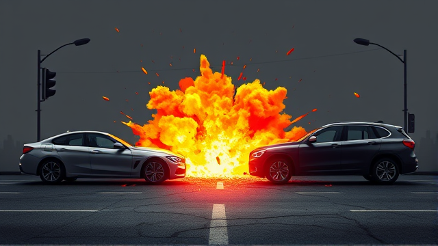 武吉巴督路宝马与轿车相撞 致1引擎盖凹陷2人送院