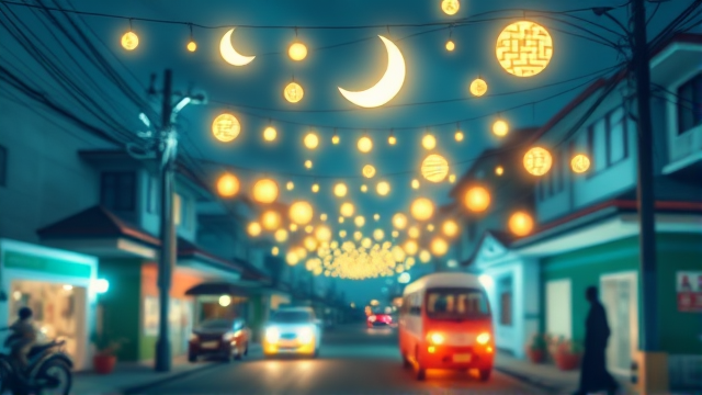 黄循财总理首次出席芽笼士乃开斋节亮灯仪式 见证文化融合灯光设计